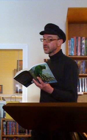 Daniel Fox reading at SFinSF bookshop